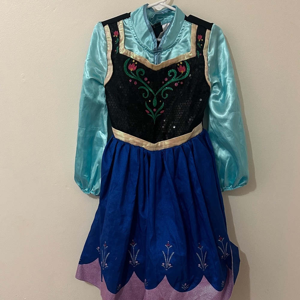 Disney princess Anna Costume Dress - Blue and Black
